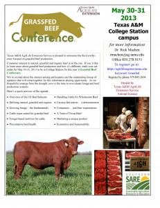 Grassfed Conference 2013 Flyer